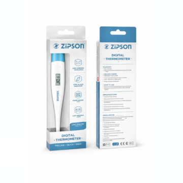 Zipson Digital Thermometer Quick 10 Second Reading, Fever Alarm, Auto Shut-Off