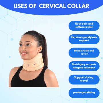 Soft Foam Cervical Collar – Adjustable Neck Support Brace for Pain Relief