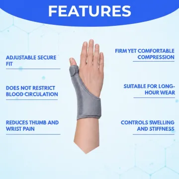 Adjustable Thumb and Wrist Support Brace for Pain Relief, Arthritis Recovery & Hand Protection (Thumb Spica Splint)