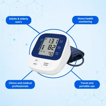 Digital Blood Pressure Monitor | Fully Automatic Upper Arm BP Machine with USB & AAA Battery