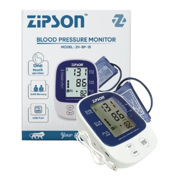Digital Blood Pressure Monitor | Fully Automatic Upper Arm BP Machine with USB & AAA Battery