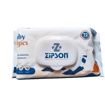 Zipson Baby Wipes – Soft & Gentle Wet Wipes (Pack of 72) 1212