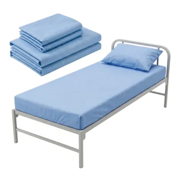 Blue Gama Disposable Bed Sheet & Pillow Cover Set