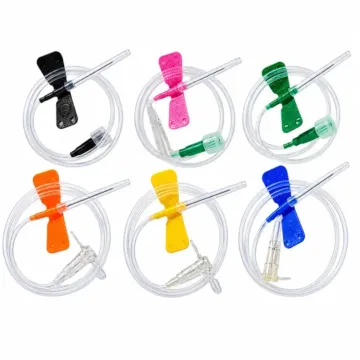 Butterfly IV Infusion Set for Blood Collection with Tubing – Sterile Multicolor Scalp Vein Set