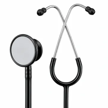Professional Deluxe Stethoscope ST-01A with Dual Head Stainless Steel Chestpiece – High Acoustic Performance – Black