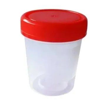 Sterile Urine Sample Collection Container 30ml with Red Leak-Proof Lid | Medical Specimen Bottle for Laboratory Testing (Pack of 100)