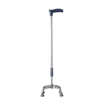 Adjustable Quadripod Walking Stick for Elderly with 4-Leg Non-Slip Base | Height Adjustable Support Cane for Men & Women