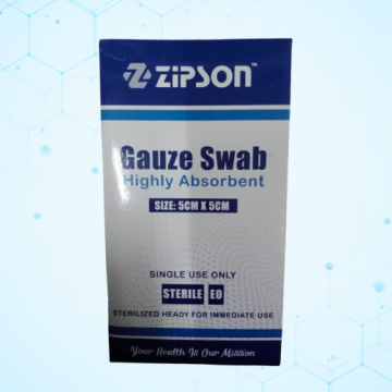 Zipson Gauze Swab – Sterile Absorbent Medical Dressing - Pack of 100